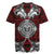 Red Aotearoa Tanilo Motif Rugby Jersey Vintage Maori New Zealand Tribal Art Pattern
