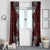 Red Aotearoa Taniko Motif Window Curtain Vintage Maori New Zealand Tribal Art Pattern