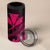 Kakau Polynesian Tribal Hawaiian Turtle 4 in 1 Can Cooler Tumbler with Kanaka Maoli Pink