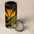 Kakau Polynesian Tribal Hawaiian Turtle 4 in 1 Can Cooler Tumbler with Kanaka Maoli Reggae