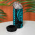 Kakau Polynesian Tribal Hawaiian Turtle 4 in 1 Can Cooler Tumbler with Kanaka Maoli Teal