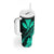 Kakau Polynesian Tribal Hawaiian Turtle Tumbler With Handle with Kanaka Maoli Turquoise