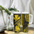 Kakau Polynesian Tribal Hawaiian Turtle Tumbler With Handle with Kanaka Maoli Yellow