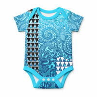 Hawaii Tribal Kakau Baby Onesie LT9 Blue - Polynesian Pride