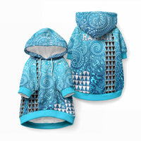 Hawaii Tribal Kakau Pet Hoodie LT9 Pullover Blue - Polynesian Pride