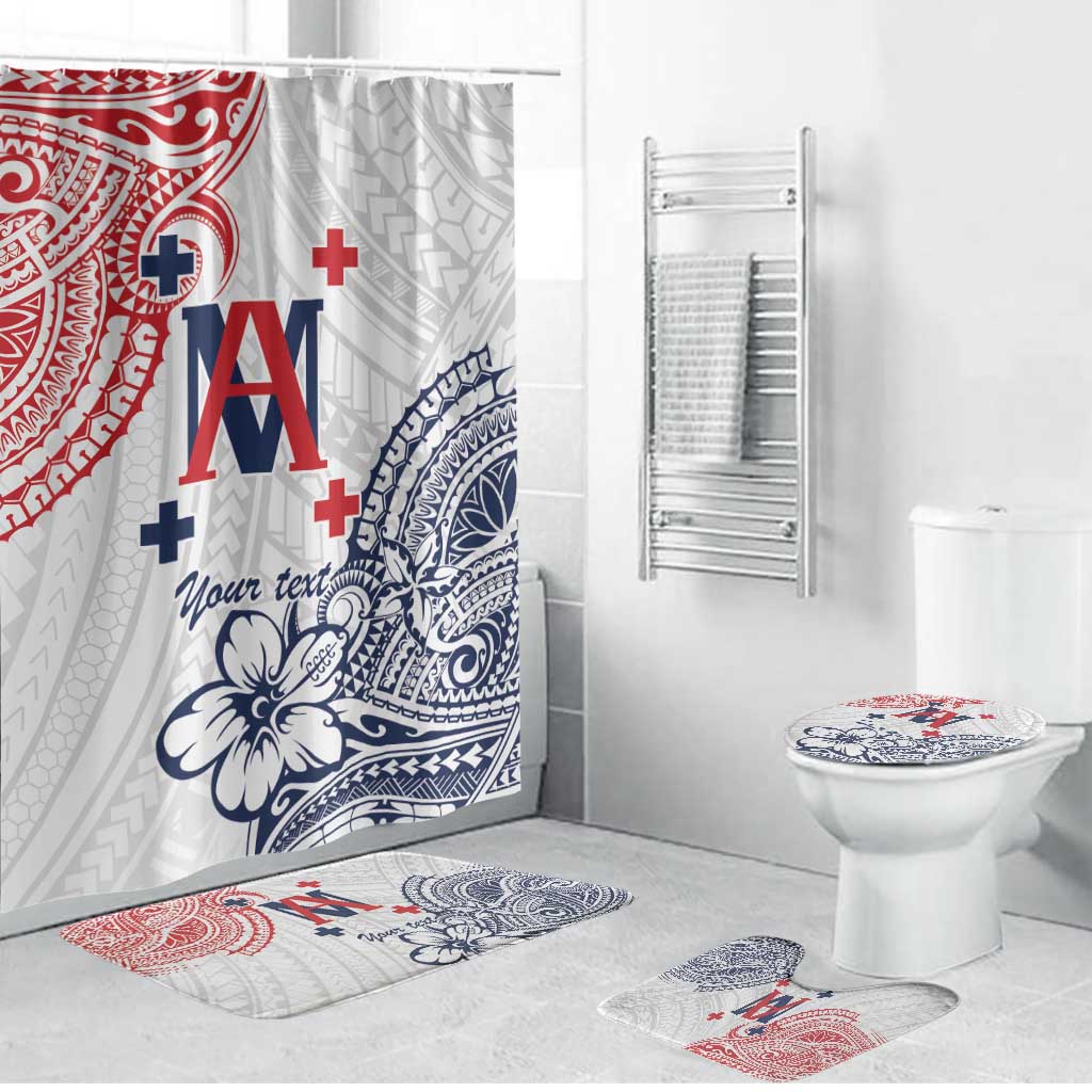 Kingdom of Uvea 1842-1860 Personalized Bathroom Set Wallis and Futuna Polynesian Tribal Pattern - Polynesian Pride
