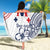 Kingdom of Uvea 1842-1860 Personalized Beach Blanket Wallis and Futuna Polynesian Tribal Pattern
