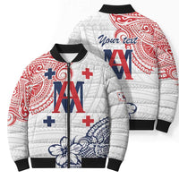 Kingdom of Uvea 1842-1860 Personalized Bomber Puffer Jacket Wallis and Futuna Polynesian Tribal Pattern - Polynesian Pride