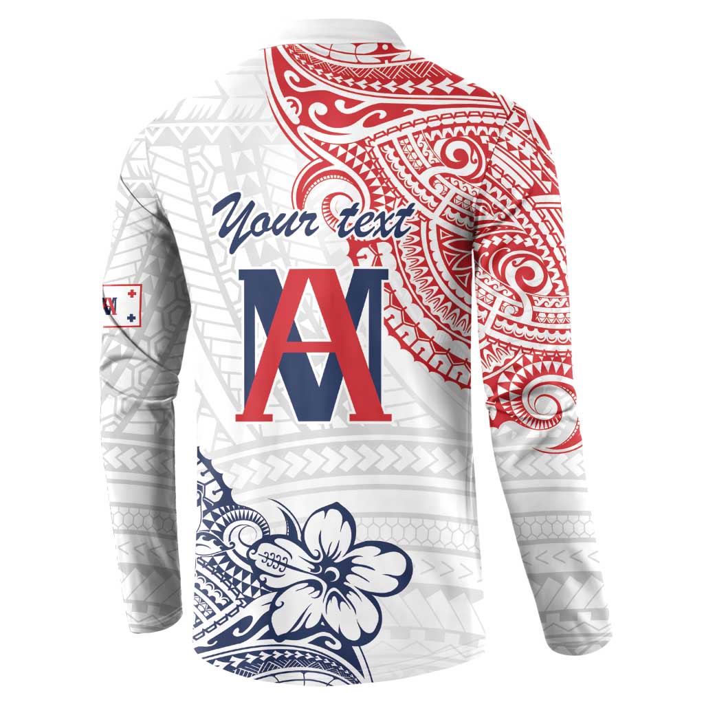 Kingdom of Uvea 1842-1860 Personalized Button Sweatshirt Wallis and Futuna Polynesian Tribal Pattern