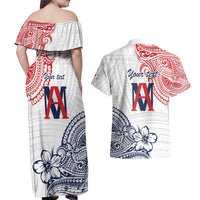 Kingdom of Uvea 1842-1860 Personalized Couples Matching Off Shoulder Maxi Dress and Hawaiian Shirt Wallis and Futuna Polynesian Tribal Pattern