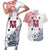 Kingdom of Uvea 1842-1860 Personalized Couples Matching Short Sleeve Bodycon Dress and Hawaiian Shirt Wallis and Futuna Polynesian Tribal Pattern