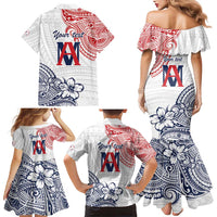 Kingdom of Uvea 1842-1860 Personalized Family Matching Mermaid Dress and Hawaiian Shirt Wallis and Futuna Polynesian Tribal Pattern