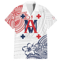 Kingdom of Uvea 1842-1860 Personalized Family Matching Short Sleeve Bodycon Dress and Hawaiian Shirt Wallis and Futuna Polynesian Tribal Pattern