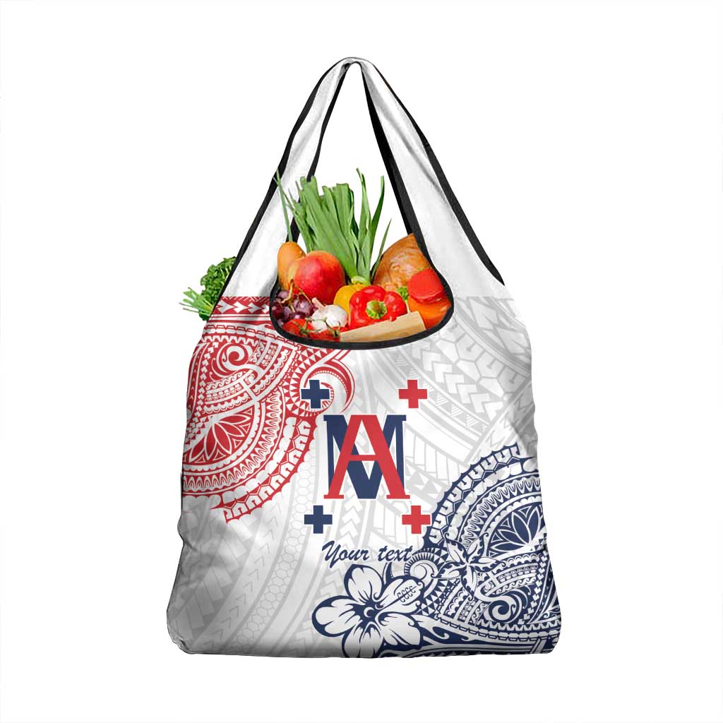 Kingdom of Uvea 1842-1860 Personalized Grocery Bag Wallis and Futuna Polynesian Tribal Pattern
