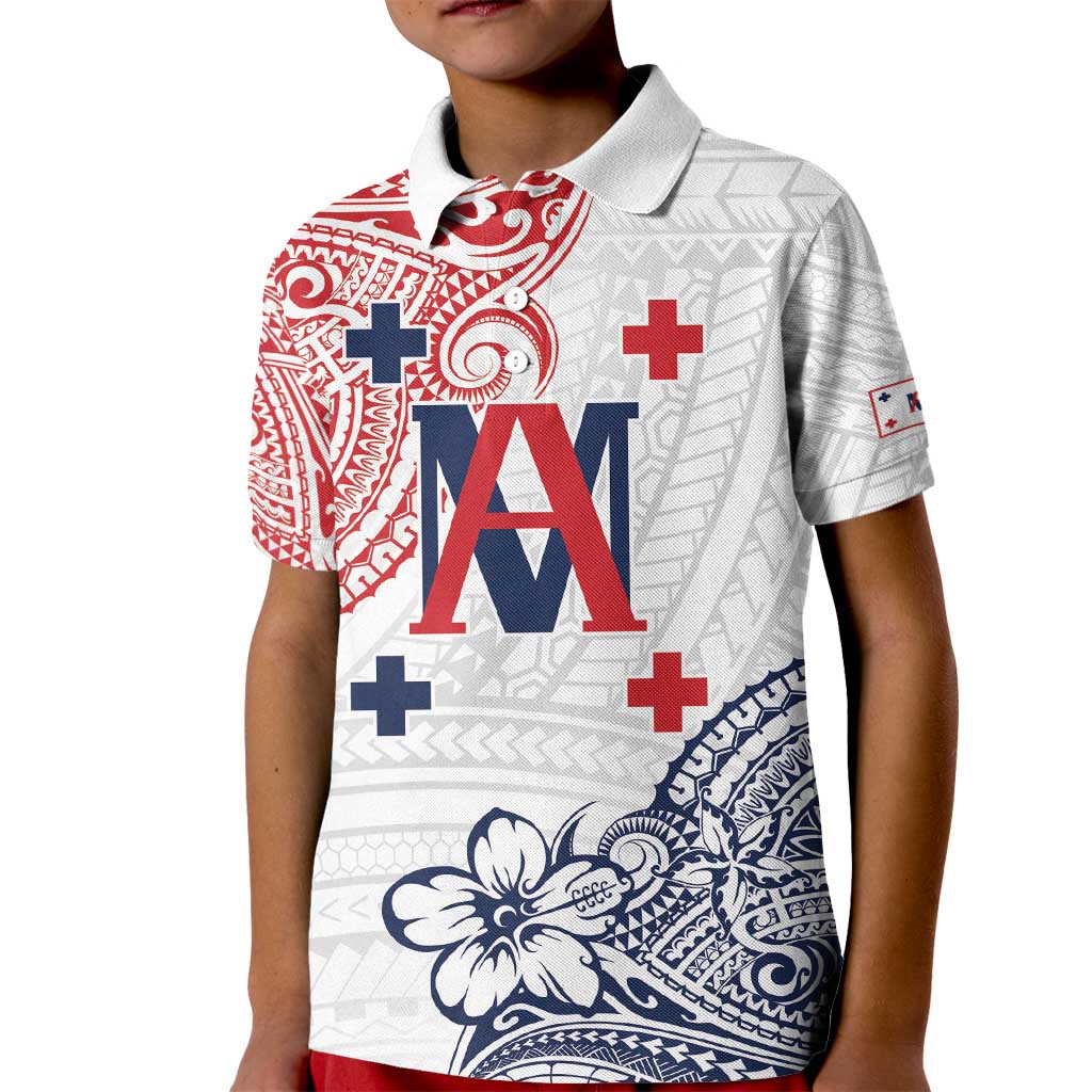 Kingdom of Uvea 1842-1860 Personalized Kid Polo Shirt Wallis and Futuna Polynesian Tribal Pattern