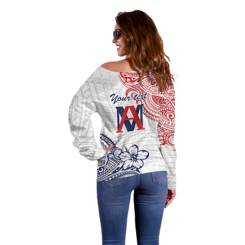 Kingdom of Uvea 1842-1860 Personalized Off Shoulder Sweater Wallis and Futuna Polynesian Tribal Pattern