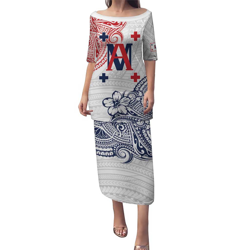 Kingdom of Uvea 1842-1860 Personalized Puletasi Wallis and Futuna Polynesian Tribal Pattern
