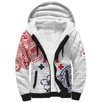 Kingdom of Uvea 1842-1860 Personalized Sherpa Hoodie Wallis and Futuna Polynesian Tribal Pattern