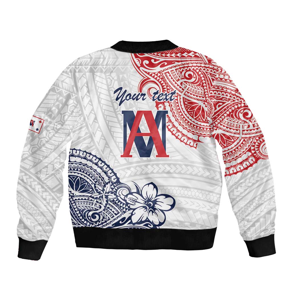 Kingdom of Uvea 1842-1860 Personalized Sleeve Zip Bomber Jacket Wallis and Futuna Polynesian Tribal Pattern