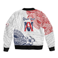 Kingdom of Uvea 1842-1860 Personalized Sleeve Zip Bomber Jacket Wallis and Futuna Polynesian Tribal Pattern