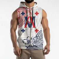 Kingdom of Uvea 1842-1860 Personalized Sleeveless Zip Hoodie Wallis and Futuna Polynesian Tribal Pattern - Polynesian Pride