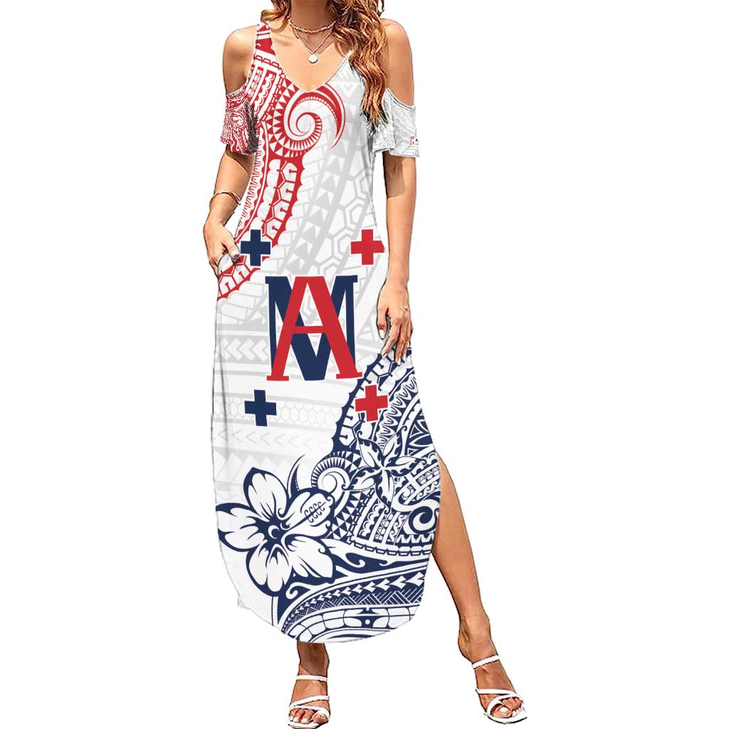 Kingdom of Uvea 1842-1860 Personalized Summer Maxi Dress Wallis and Futuna Polynesian Tribal Pattern