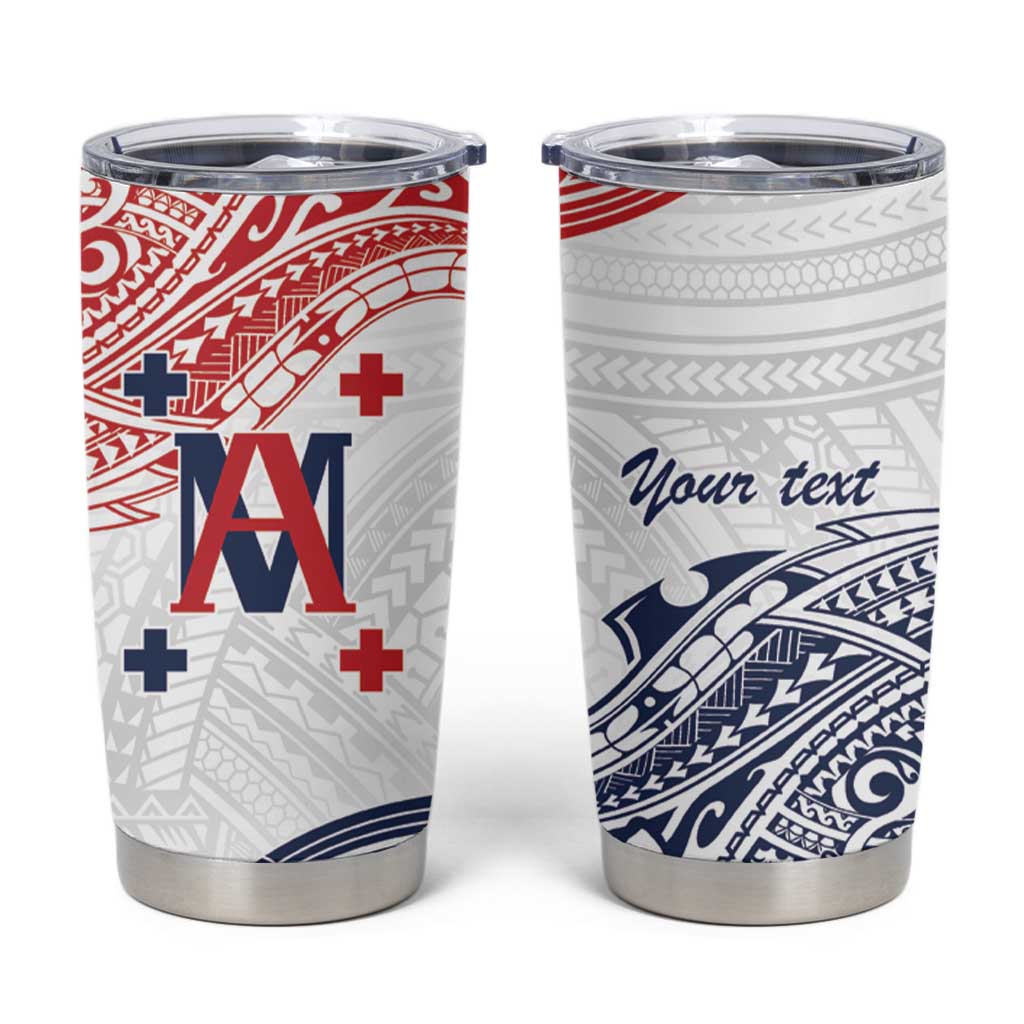 Kingdom of Uvea 1842-1860 Personalized Tumbler Cup Wallis and Futuna Polynesian Tribal Pattern