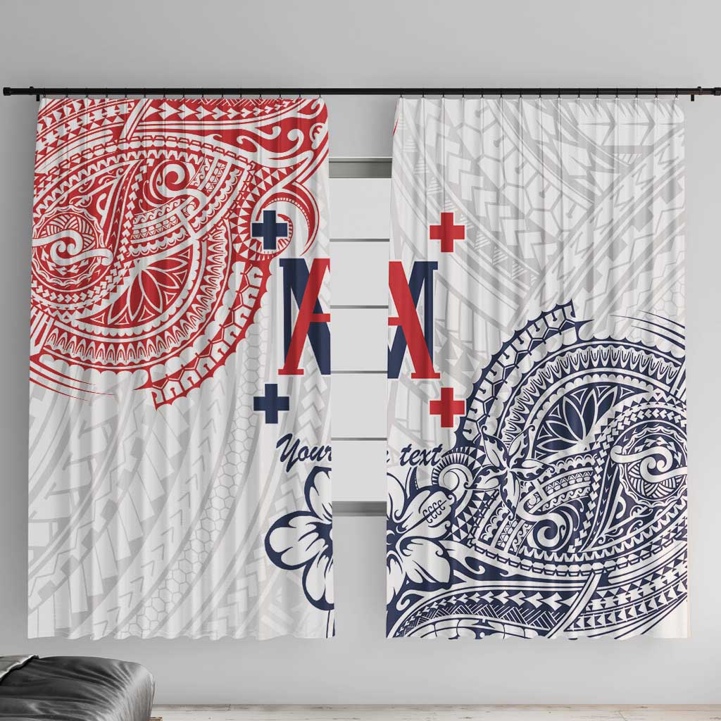 Kingdom of Uvea 1842-1860 Personalized Window Curtain Wallis and Futuna Polynesian Tribal Pattern