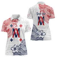 Kingdom of Uvea 1842-1860 Personalized Women Polo Shirt Wallis and Futuna Polynesian Tribal Pattern