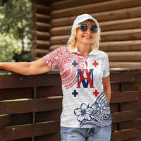 Kingdom of Uvea 1842-1860 Personalized Women Polo Shirt Wallis and Futuna Polynesian Tribal Pattern