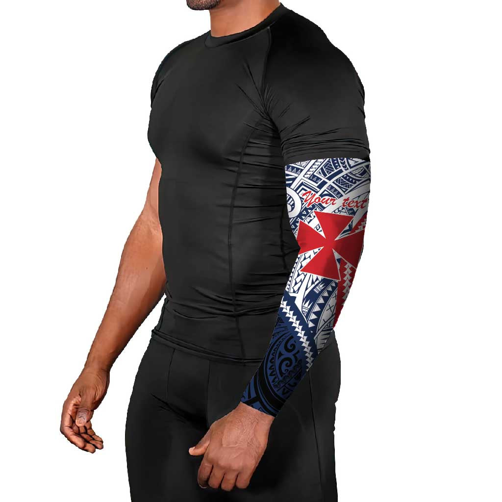 Kingdom of Uvea 1860-1886 Personalized Arm Sleeves Wallis and Futuna Polynesian Tribal Pattern - Polynesian Pride