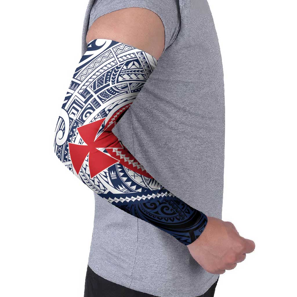 Kingdom of Uvea 1860-1886 Personalized Arm Sleeves Wallis and Futuna Polynesian Tribal Pattern - Polynesian Pride