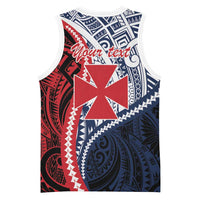 Kingdom of Uvea 1860-1886 Personalized Basketball Jersey Wallis and Futuna Polynesian Tribal Pattern - Polynesian Pride