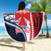 Kingdom of Uvea 1860-1886 Personalized Beach Blanket Wallis and Futuna Polynesian Tribal Pattern