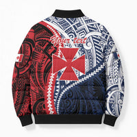 Kingdom of Uvea 1860-1886 Personalized Bomber Puffer Jacket Wallis and Futuna Polynesian Tribal Pattern - Polynesian Pride