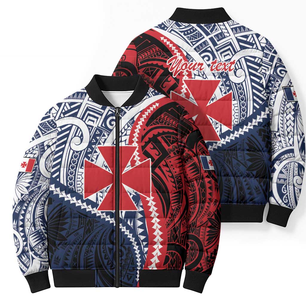 Kingdom of Uvea 1860-1886 Personalized Bomber Puffer Jacket Wallis and Futuna Polynesian Tribal Pattern - Polynesian Pride