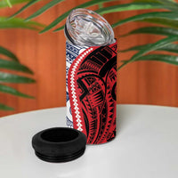 Kingdom of Uvea 1860-1886 Personalized 4 in 1 Can Cooler Tumbler Wallis and Futuna Polynesian Tribal Pattern