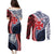 Kingdom of Uvea 1860-1886 Personalized Couples Matching Puletasi and Long Sleeve Button Shirt Wallis and Futuna Polynesian Tribal Pattern