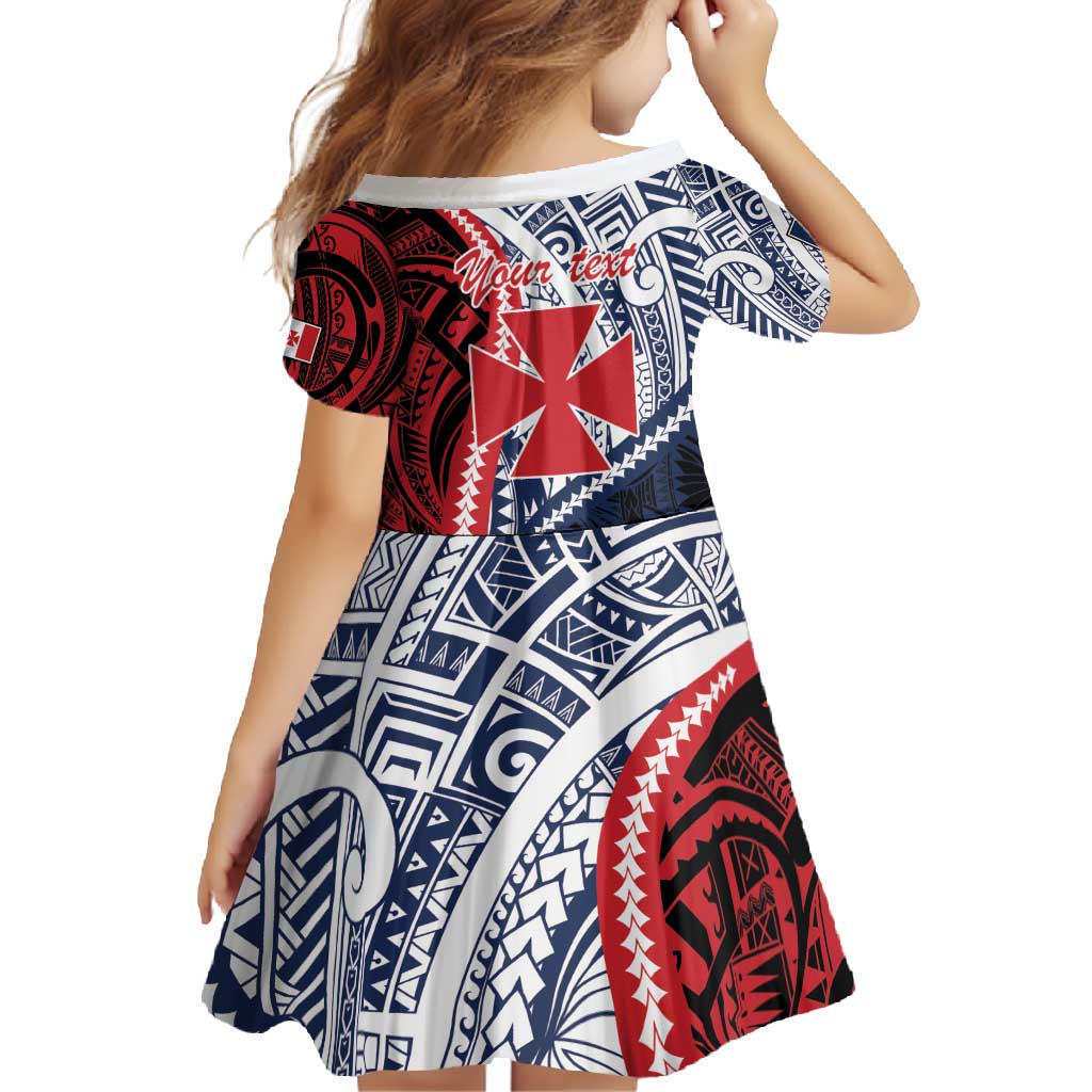 Kingdom of Uvea 1860-1886 Personalized Family Matching Long Sleeve Bodycon Dress and Hawaiian Shirt Wallis and Futuna Polynesian Tribal Pattern