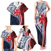 Kingdom of Uvea 1860-1886 Personalized Family Matching Tank Maxi Dress and Hawaiian Shirt Wallis and Futuna Polynesian Tribal Pattern