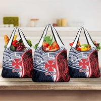 Kingdom of Uvea 1860-1886 Personalized Grocery Bag Wallis and Futuna Polynesian Tribal Pattern
