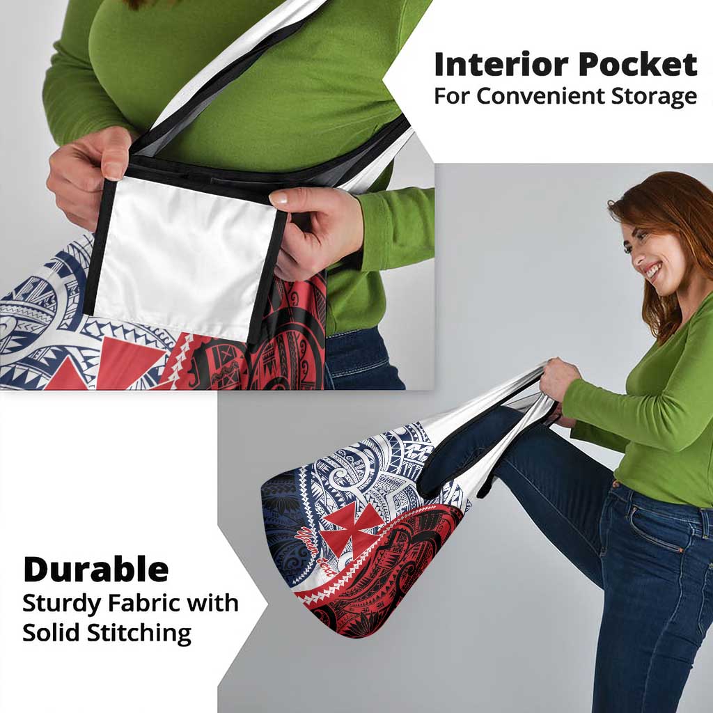 Kingdom of Uvea 1860-1886 Personalized Grocery Bag Wallis and Futuna Polynesian Tribal Pattern