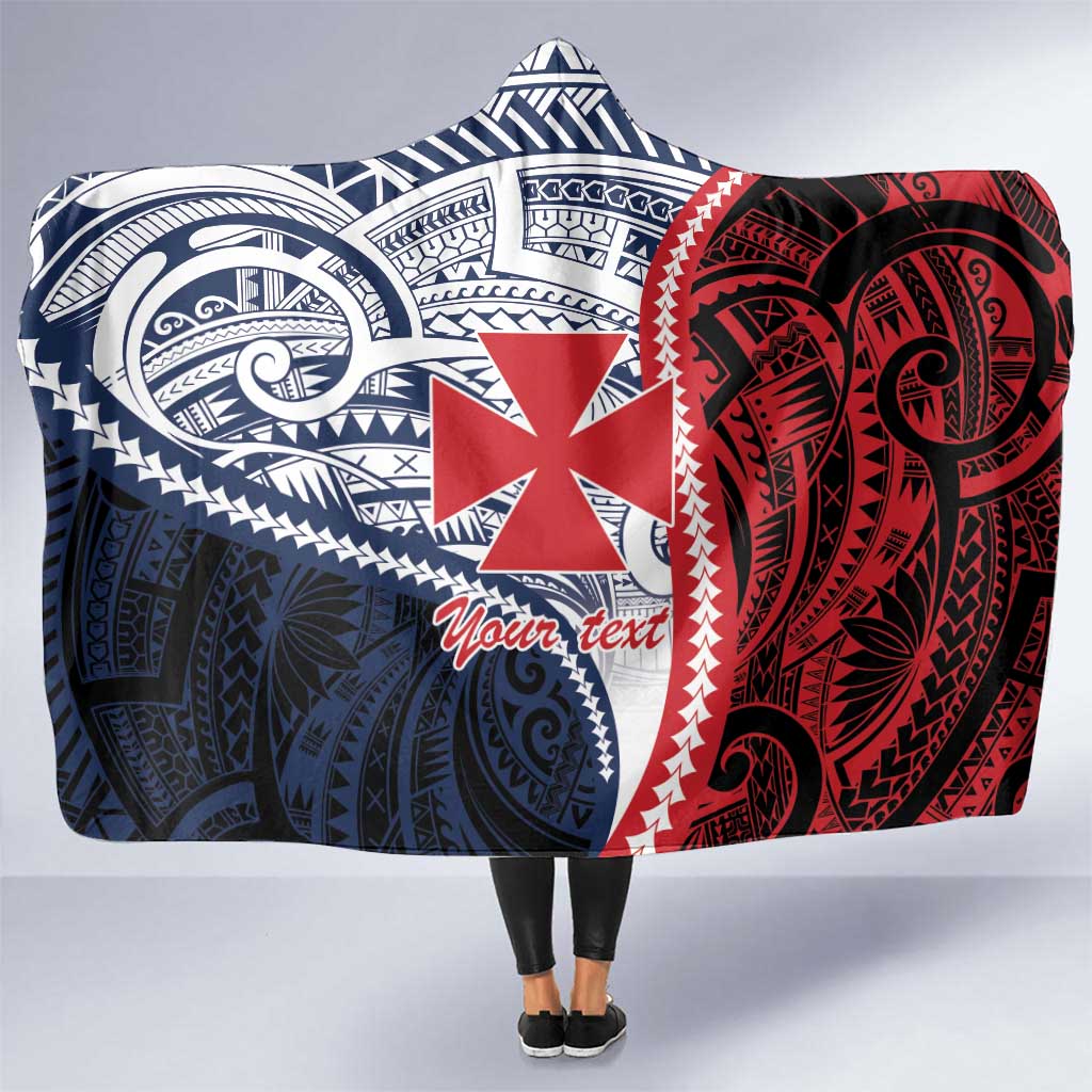 Kingdom of Uvea 1860-1886 Personalized Hooded Blanket Wallis and Futuna Polynesian Tribal Pattern