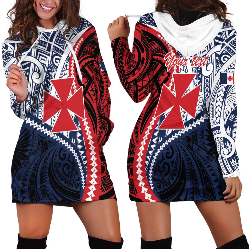 Kingdom of Uvea 1860-1886 Personalized Hoodie Dress Wallis and Futuna Polynesian Tribal Pattern
