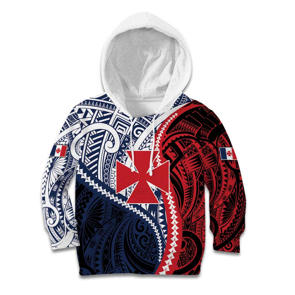 Kingdom of Uvea 1860-1886 Personalized Kid Hoodie Wallis and Futuna Polynesian Tribal Pattern