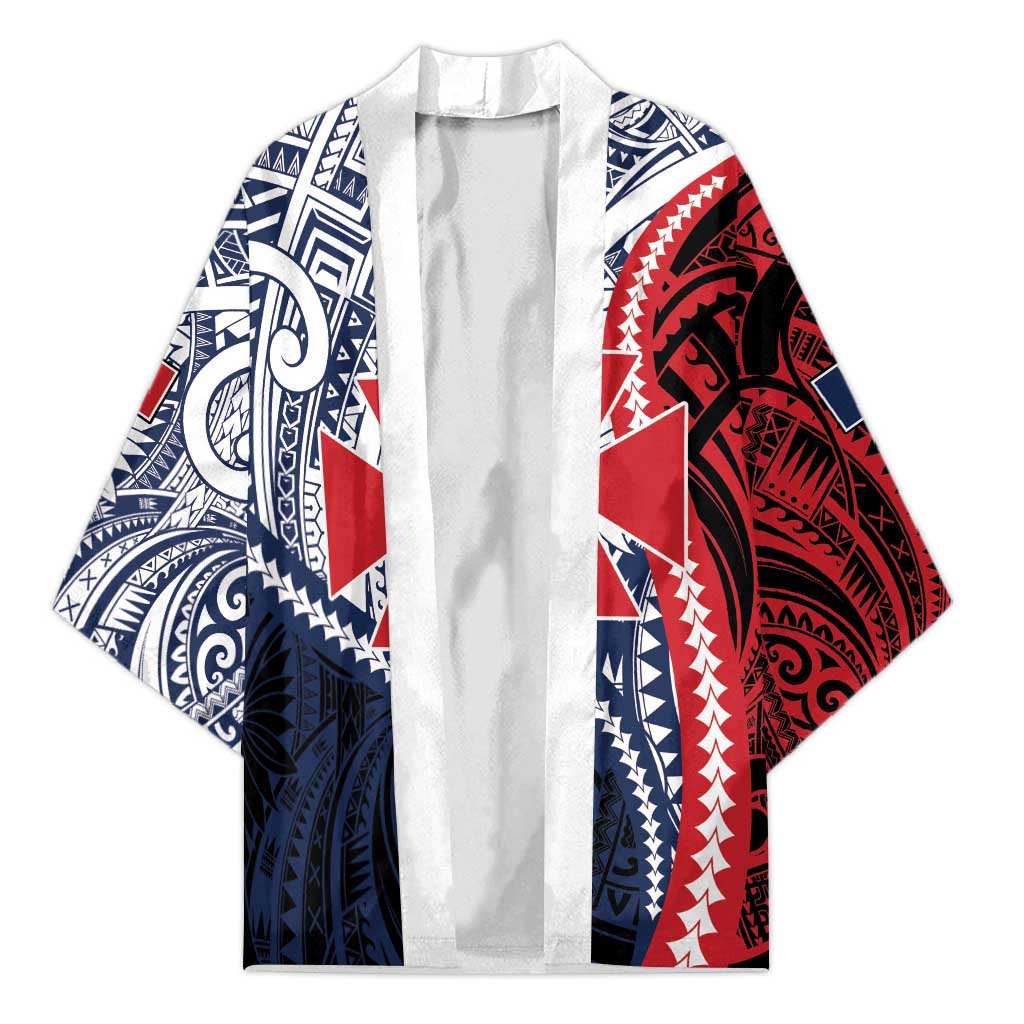 Kingdom of Uvea 1860-1886 Personalized Kimono Wallis and Futuna Polynesian Tribal Pattern - Polynesian Pride