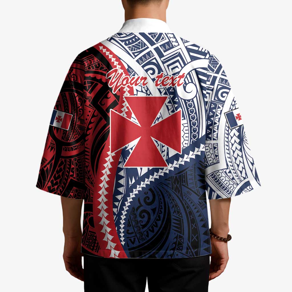 Kingdom of Uvea 1860-1886 Personalized Kimono Wallis and Futuna Polynesian Tribal Pattern - Polynesian Pride