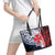 Kingdom of Uvea 1860-1886 Personalized Leather Tote Bag Wallis and Futuna Polynesian Tribal Pattern