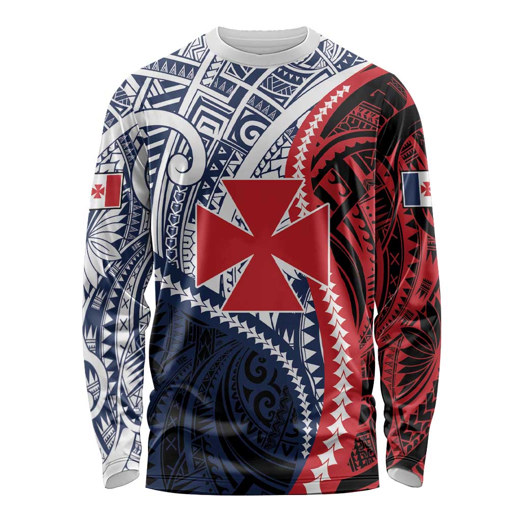 Kingdom of Uvea 1860-1886 Personalized Long Sleeve Shirt Wallis and Futuna Polynesian Tribal Pattern