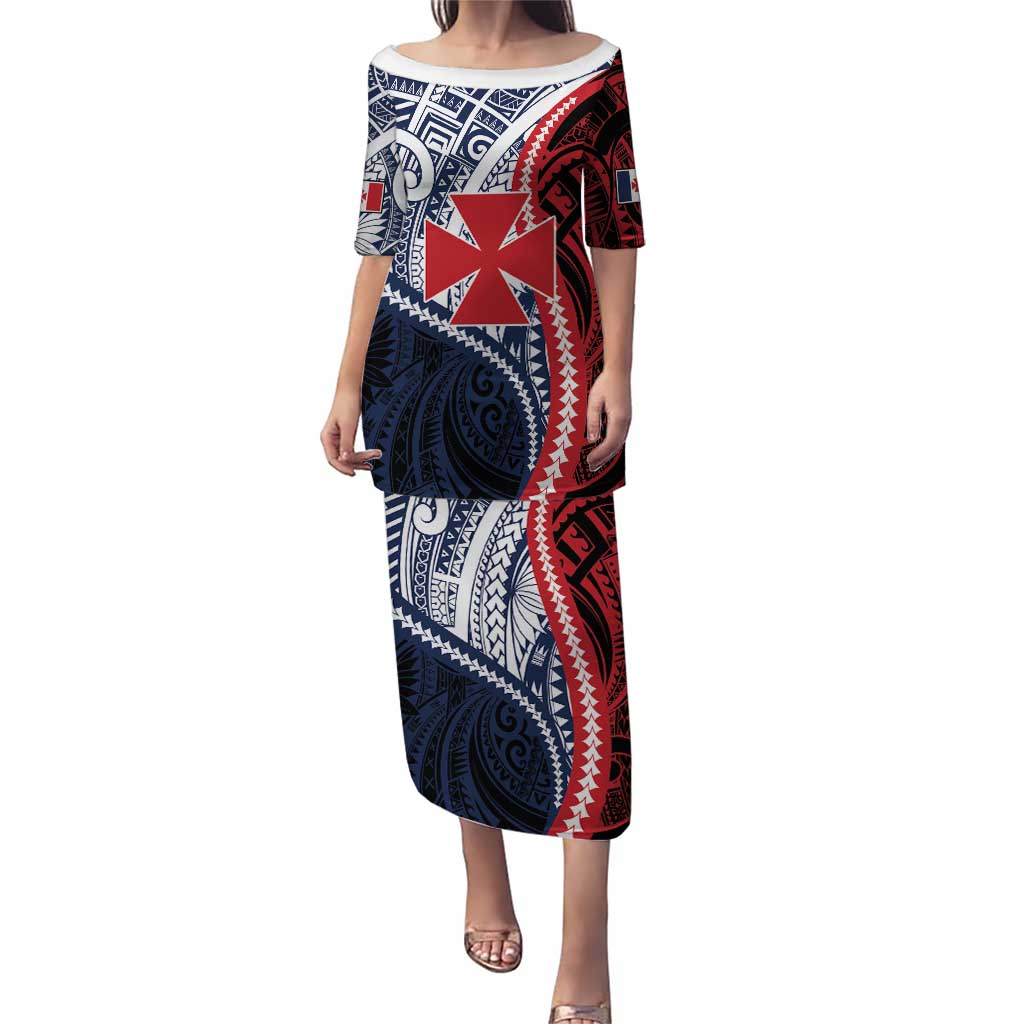 Kingdom of Uvea 1860-1886 Personalized Puletasi Wallis and Futuna Polynesian Tribal Pattern